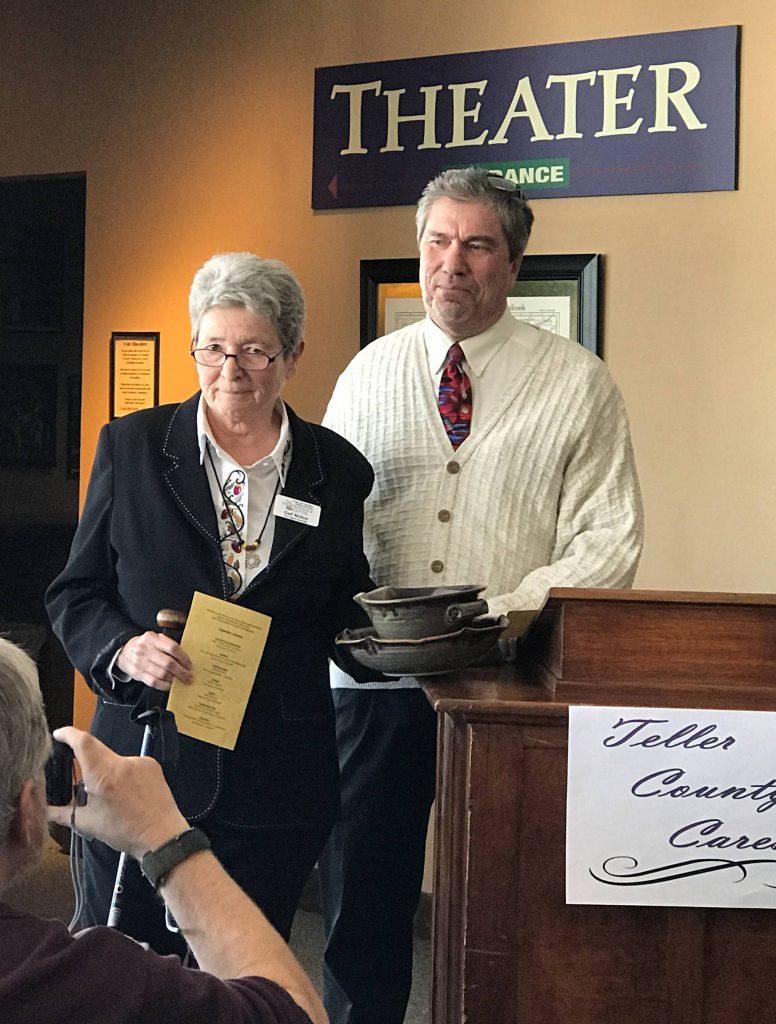 Gail with her Teller County Cares Award